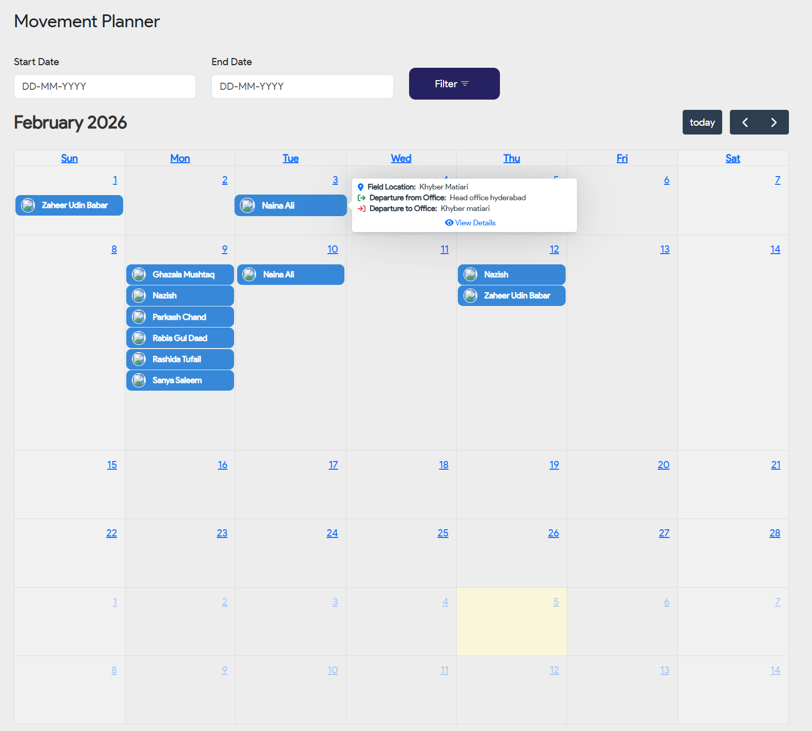 Movement Planner